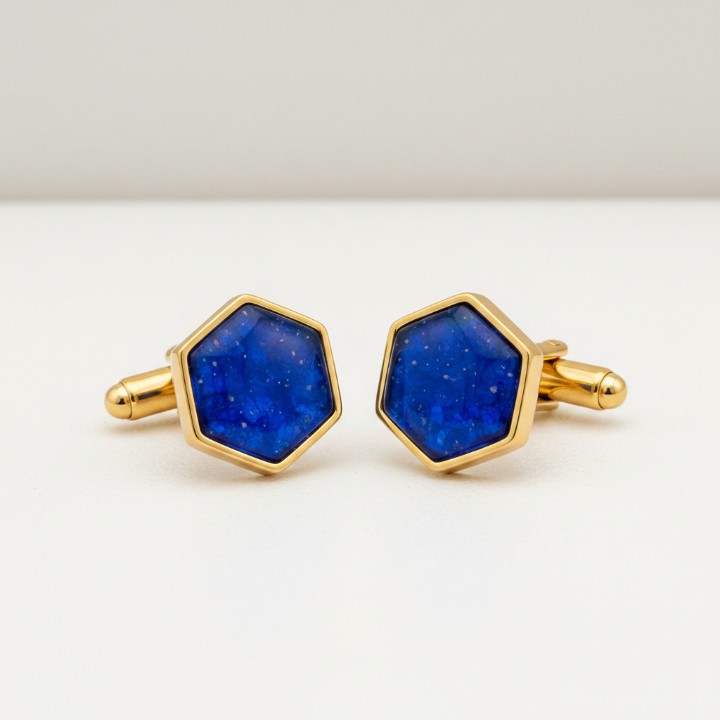 Hexagon Memorial Cufflinks