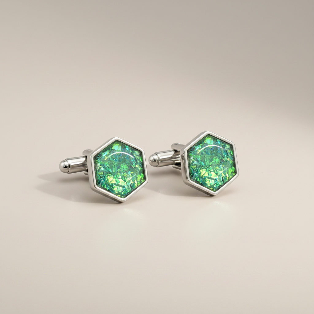 Hexagon Memorial Cufflinks
