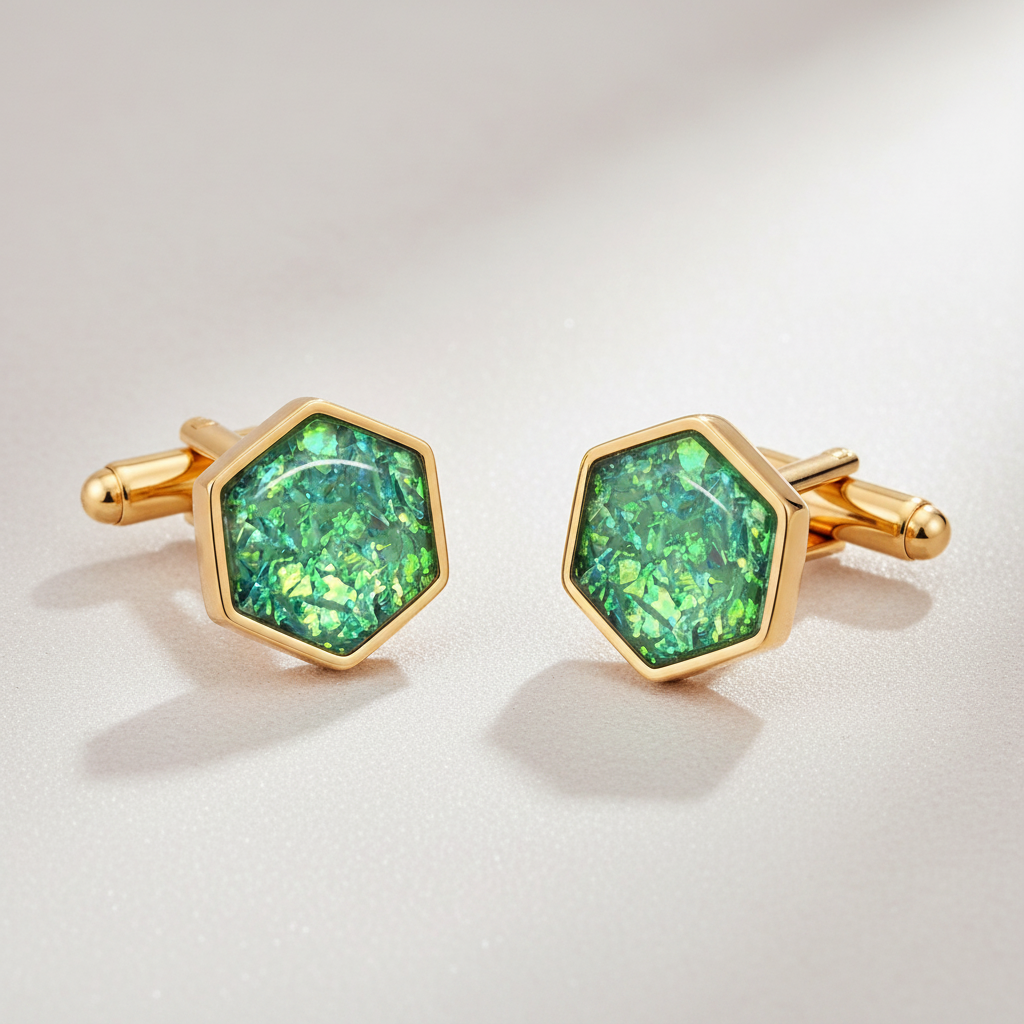 Hexagon Memorial Cufflinks